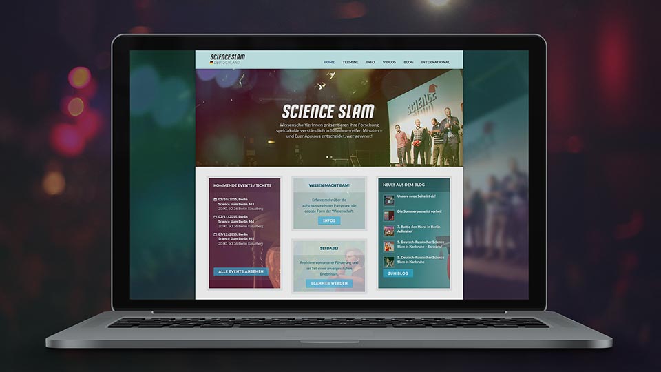 Science Slam Neue Website